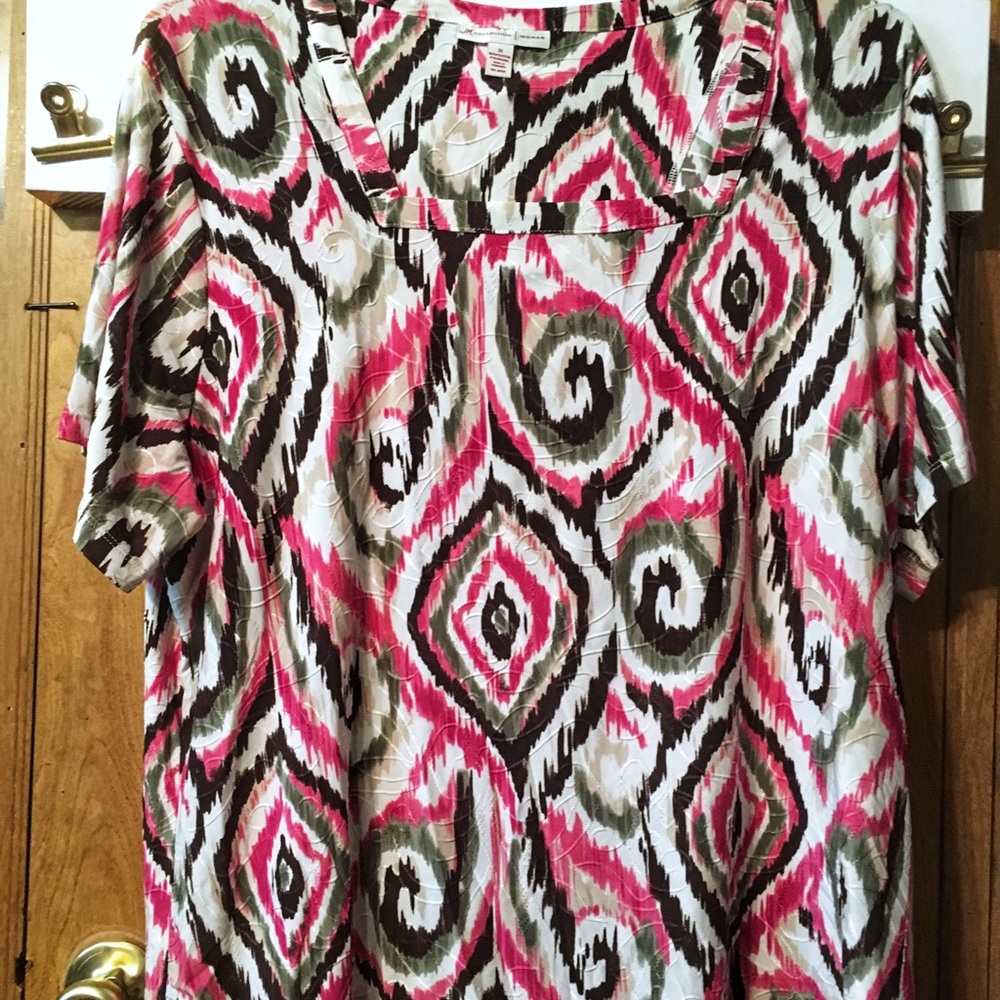 Sz 3x jm collection square neck top plus